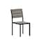 Flash Furniture Gray/Gray Armless Faux Teak Patio Dining Chair SB-CA108-GRY-GG - alternate 4